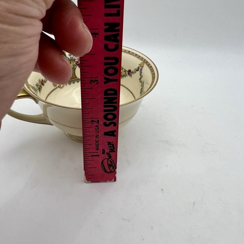 2 Vintage H &co Self Bavaria Kendrick & Co White Gold Stripe Tea Cup - Picture 7 of 10