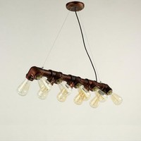 Hl430 10 Head Vintage Industrial Copper Pipe Fixture Water Pipe Ceiling Lamp Hl430 10 Head Vintage Industrial Copper Pipe Fixture Water Pipe Ceiling Lamp