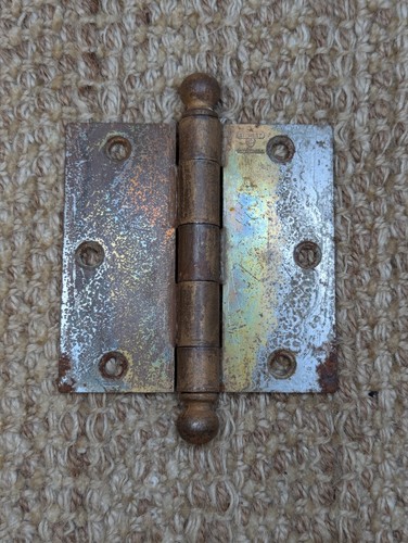 3 1/2" x 3 1/2" Stanley Steel Ball Tip Door Hinge Door Hardware - Picture 6 of 17
