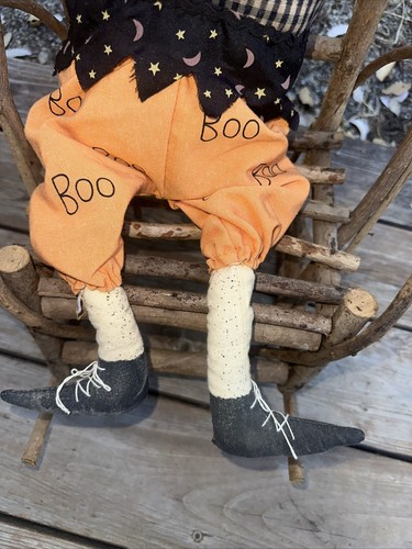 Volkskunst Kürbis Boo Mann Figur Halloween Boutique Deko - Bild 8 von 13