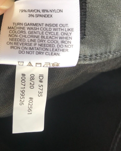 Express 4S 4 Short High Rise Skinny Charcoal Gray Coated Pants $98 New 08 - Picture 8 of 8