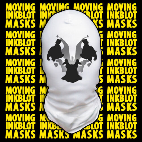 Halloween Costume Rorschach Moving Inkblot Mask - Cracked - Picture 2 of 5