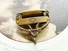 Charm Pendant Fancy Openwork Design Antique Gold Filled Watch Fob