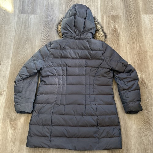 Lands End Down Parka donna grande pelliccia sintetica cappuccio lungo trapuntato puffer giacca cappotto - Foto 7 di 10