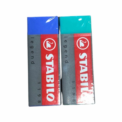 STABILO Legacy Legend Coloured Plastic Rubber Erasers - Pack of 5 Assorted - Picture 2 of 6
