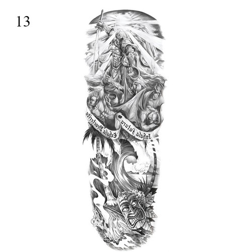 Temporary Tattoos Women Men Leg Arm Sticker Transfer Festival Lion Wolf Tiger US - Picture 134 of 136