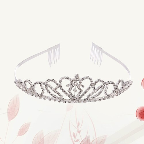 1PC Fashion Love Heart Tiara Crowns Wedding Brides Rhinestone Crowns Jewelry - Bild 8 von 12