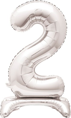 Rosa 2. Happy Birthday Deko Party Wimpel Silber Luftballons Banner Kerze - Bild 14 von 21