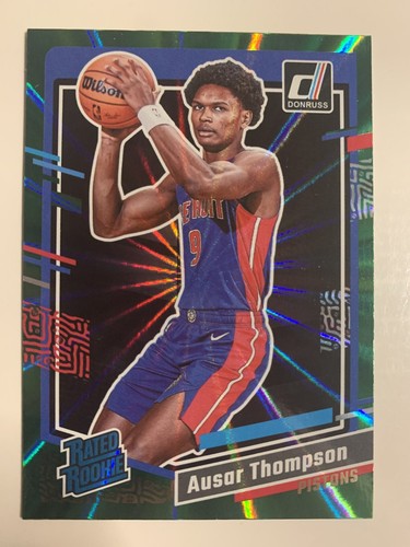 2023-24 Panini Donruss Ausar Thompson Rated Rookie Holo Green Laser #228 - Picture 1 of 3