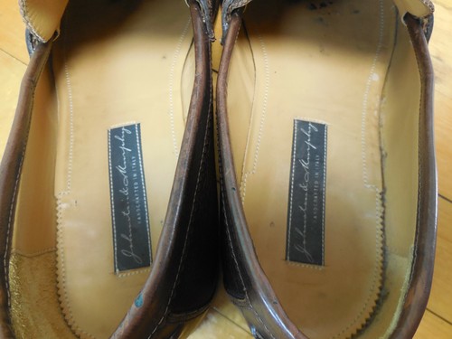 Johnston & Murphy Handcrafted in Italy Brown Leather Penny Loafers Men's 11M - Picture 8 of 10