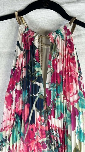 MSK Floral Halter Maxi Dress 22W Plus Size Fairy CottageCore Garden Party Femin - Picture 10 of 14
