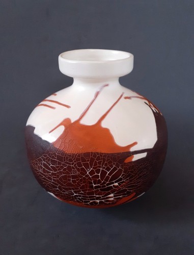 Royal Haeger vintage Earth Wrap crackle glaze vase, 7.5 inches - Picture 6 of 16