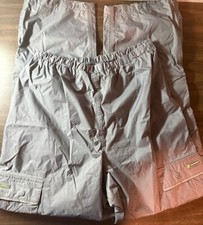 Stearns Dry Wear Cargo Waterproof Rain Pant Gray Nylon Poly Mesh Lined sz Large