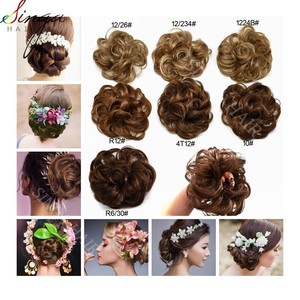 Synthetic Wavy Hair Bun Flexible Curly Messy Scrunchie Wrap