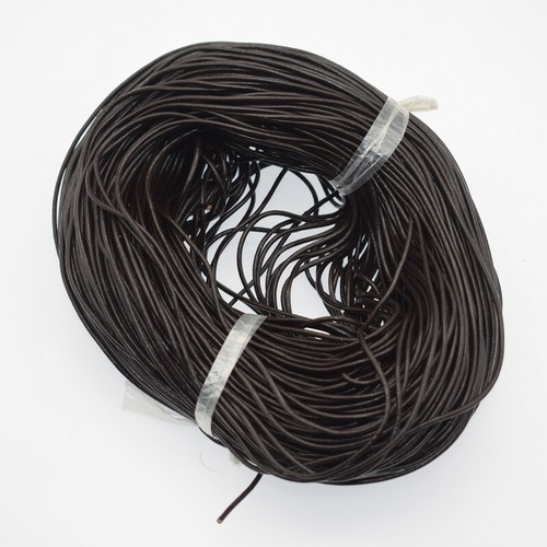 2M Real Leather Cord Round Flat Rope String DIY Necklace Bracelet Jewelry Cord - 第 3/24 張圖片