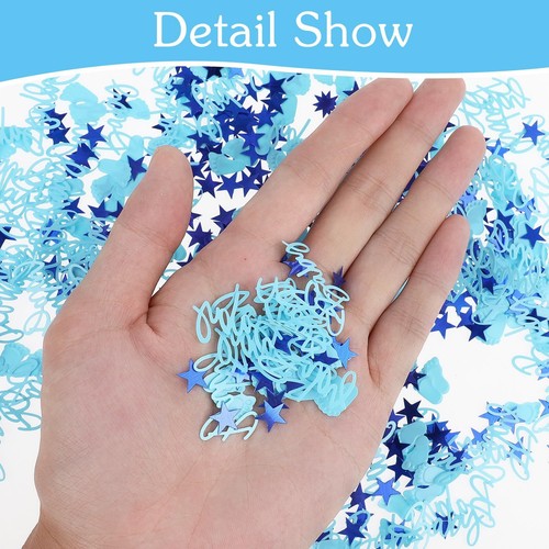 1000 Pieces Baby Shower Decorations Confetti - Blue Boy Party Decorations Tab... - Picture 2 of 6