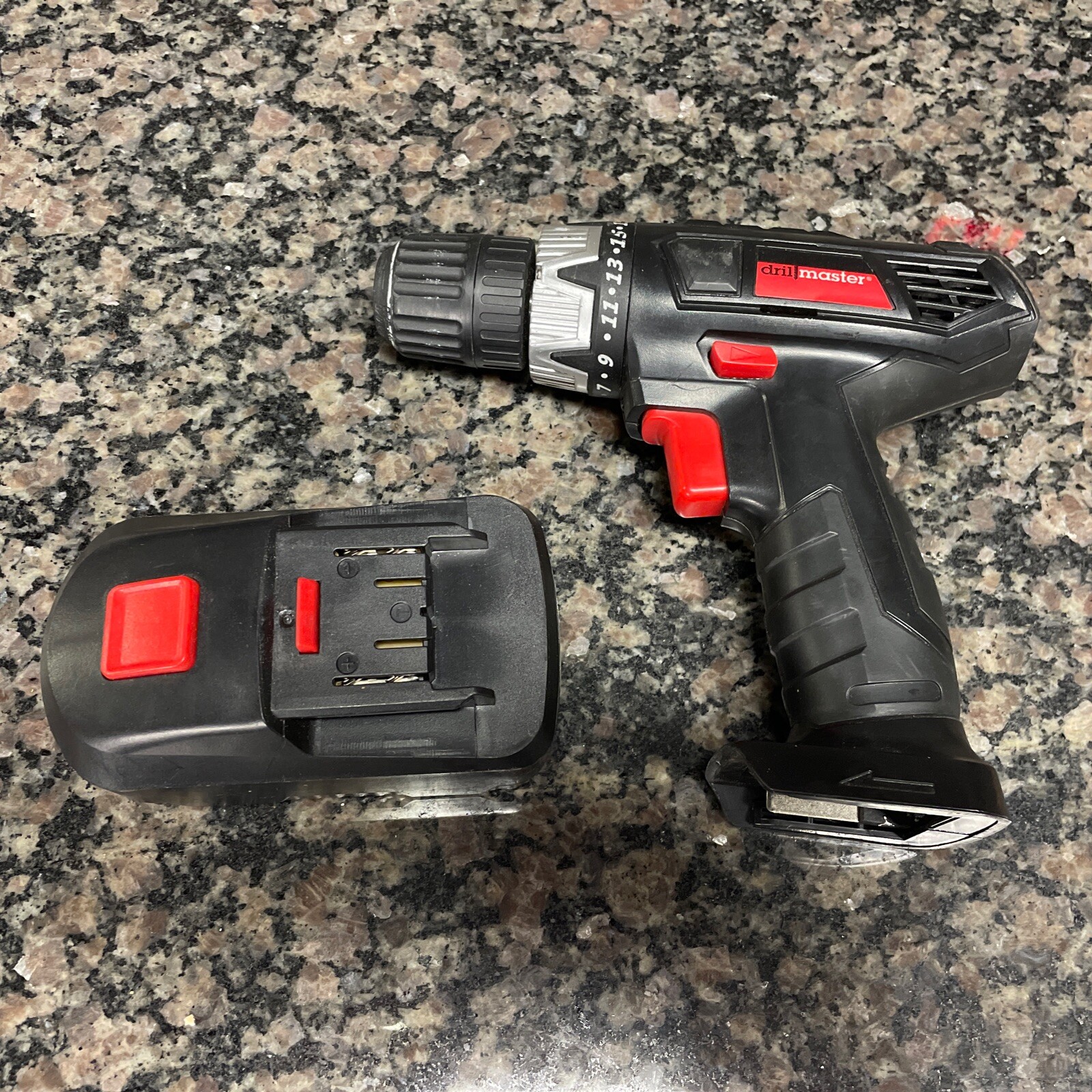 Drill Master 18V 3/8" Drill 62873 Tool With Battery eBay