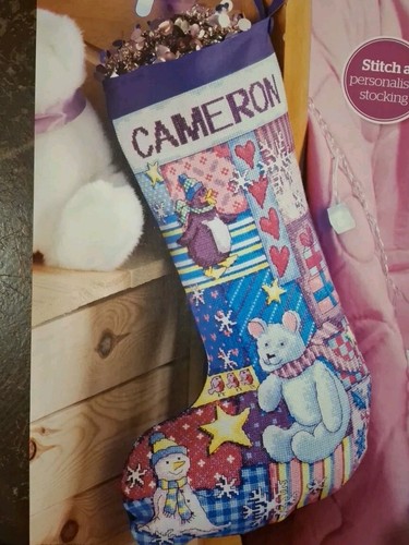 Cross Stitch Chart (From Magazine) - Xmas - Personalised Stocking 2