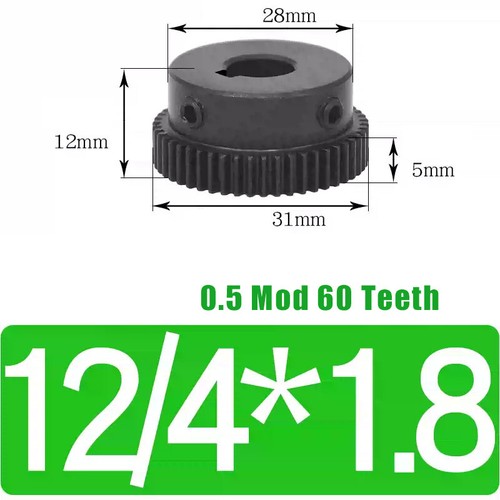 0.5 Mod 60 Teeth Transmission Gears Spur Gear With Step Motor Gears 45# Steel - Picture 13 of 15