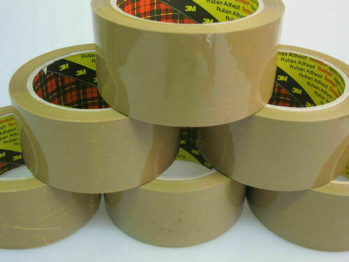 3M Buff 50mm X 66m Scotch Parcel Tape - 6 Rolls Brown for 3M Buff 50mm X 66m Scotch Parcel Tape - 6 Rolls Brown for