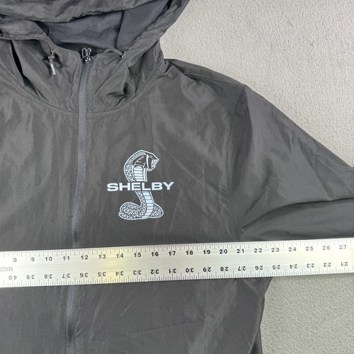 Shelby Cobra Windbreaker Men XL Hooded Black Mustang Jacket Street Official - 第 4/11 張圖片