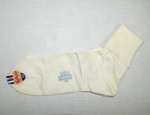 Vintage Socks Kiddikades White Bobby Sox 50s 8.5" x 5.5" NWT - Picture 2 of 8
