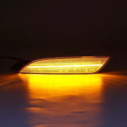 Pair Front Bumper LED Side Marker Lights Amber For Porsche Panamera 2014-2016 - Picture 2 of 9