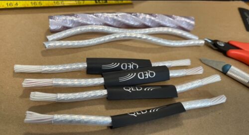 QED Genesis Silver Spiral Jumper Links 4 x 15cm Airloc Metal Forte Spade to Plug - Picture 7 of 13