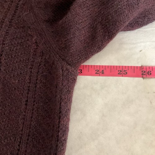 HUGO BOSS sweater Men's XL Alpaca Wool Blend Oxblood V-neck Preppy Classic LOGO - Picture 9 of 10