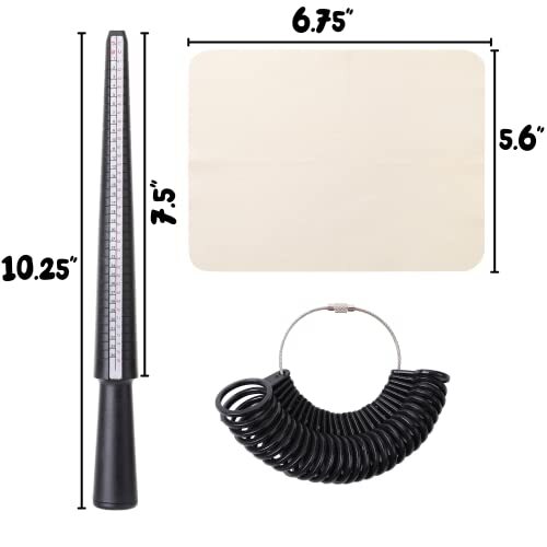 Ring Sizer Measuring Tool Finger Gauge Mandrel Stick for Jewelry Sizing - Bild 9 von 9
