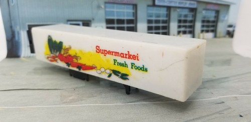 Remolque camión publicidad comida fresca supermercado vintage sin marca repuesto - Imagen 7 de 12