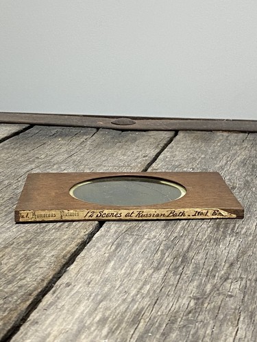 Antike Rückseite auf Glasmalerei Hinterglasmalerei Russisches Bad um 1800 humorvoll - Bild 3 von 3