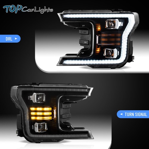 VLAND Full LED Projector Headlights for 2018-2020 Ford F150 F-150 Front Lamps - Picture 4 of 14