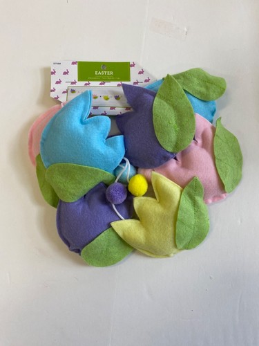 Felt tulip Garland Banner 72" photo props room decor Easter hunt party - Picture 2 of 2