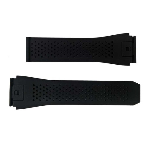 Black FKM rubber strap to fit TAG Heuer Connected E3 & E4 Smartwatch - Picture 3 of 4