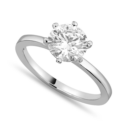 2 ct Lab Grown Round Cut Classic 6 Prong Diamond Engagement Ring VS1 D Solitaire - Picture 8 of 9