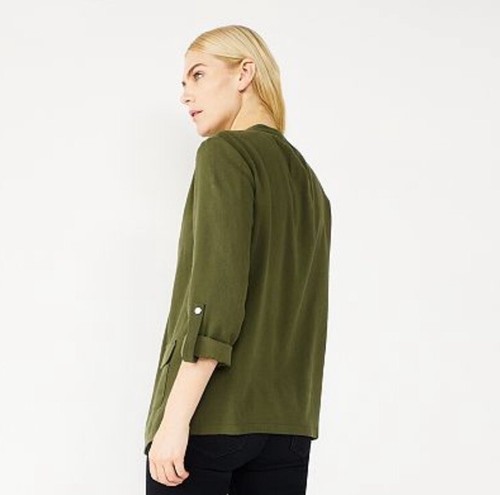 Womens Nine West Green Utility Jacket Coat Size Small NWT $60 - Picture 2 of 5