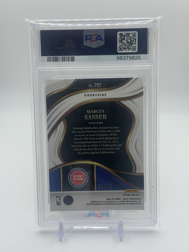 2023-24 Select Courtside Marcus Sasser Good Flash 6/10 PSA 10 - Picture 2 of 2