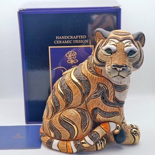 New De Rosa Rinconada Figurine Amazing Large Tiger Sitting Statue Big Cat DeRosa - Picture 2 of 9