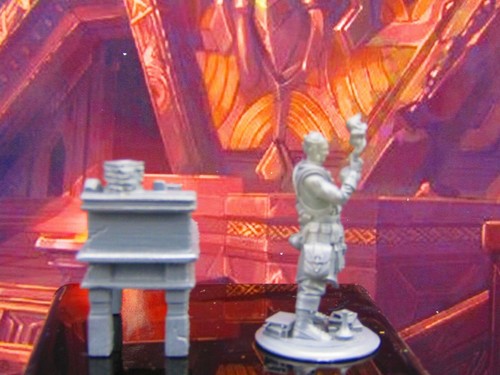 Alchimista maschio scienziato pazzo e scrivania mini personaggio modello in miniatura - Foto 5 di 5