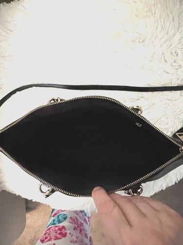 Bandolera Coach Prairie para mujer negra/marrón mediana convertible ¡difícil de encontrar!! - Imagen 10 de 13