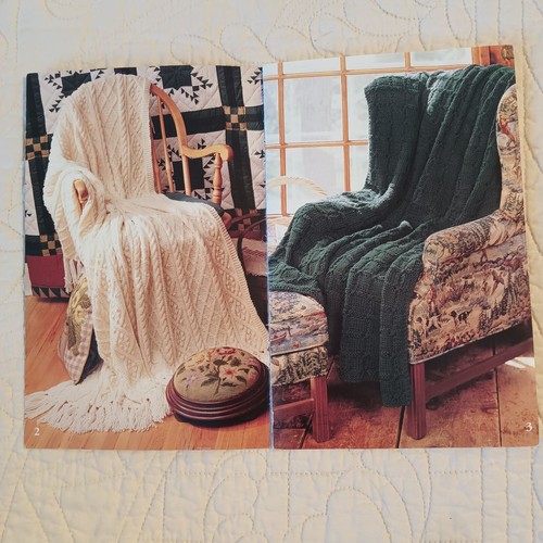 1998 Vtg Red Heart Knit Warmth Afghan Pattern Book 1428 Knitting & Crochet - Picture 7 of 24