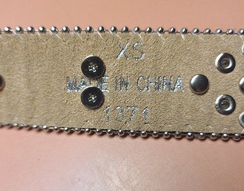 Western Belt With Studs And Crosses.Leather, XS 33in - Picture 6 of 6