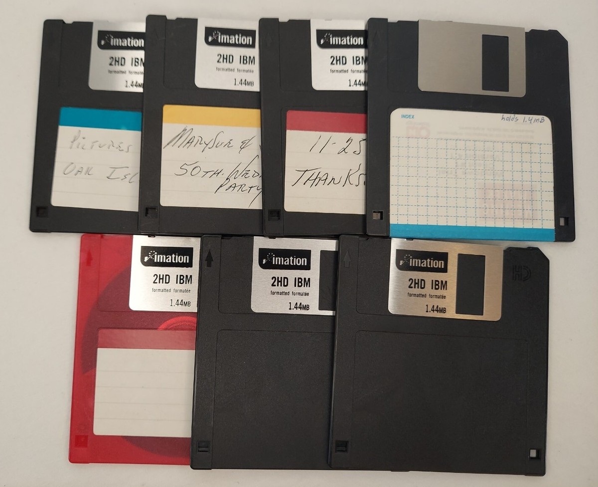 Floppy Disks 3.5&quot; Imation 2HD IBM Formatted Diskettes 1.44 MB Lot 