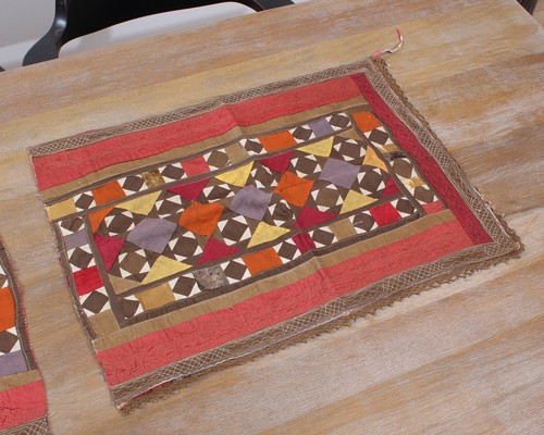 Mirror Bag Uzbek Fabric SET of 2 pcs 18.31" x 21.85" VINTAGE FAST Shipment 14565 - Picture 4 of 11