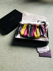 in cartoncino Nappa originaleparapolvere Prada e vera Pochette in pelle confezione 3R4AjL5