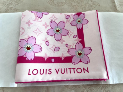 LV x TM Carré 70 Cherry Blossom Louis Vuitton Scarf by