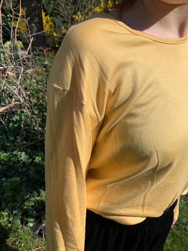 Damen longsleeve Shirt Gr.42 gelb 80er True Vintage - Bild 3 von 8