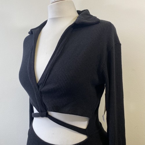 Mono recortado Free People LNA. Negro. Pequeño.   - Imagen 2 de 4