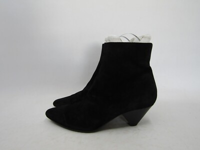 VINCE Womens Size 10 M Black Suede Zip Ankle Boots Booties